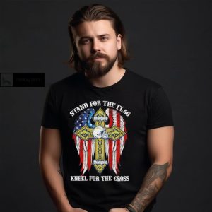 Los Angeles Chargers Stand For The Flag Kneel For The Cross 2024 T shirt