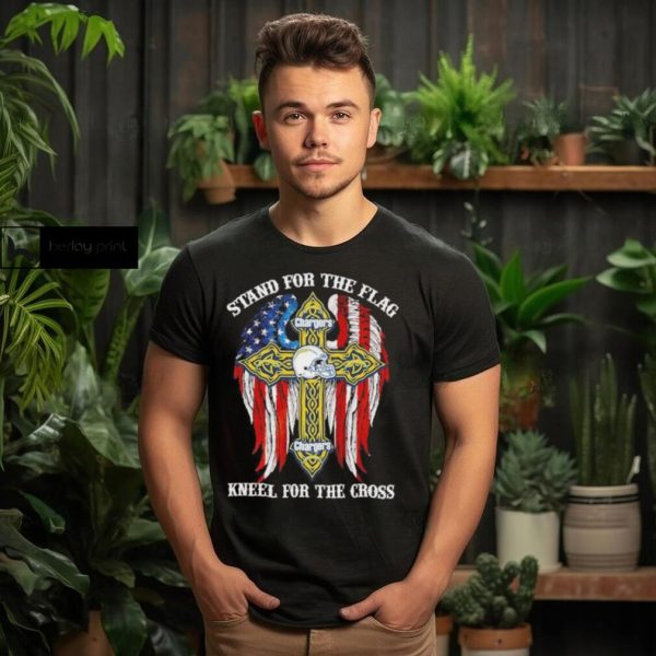 Los Angeles Chargers Stand For The Flag Kneel For The Cross 2024 T shirt