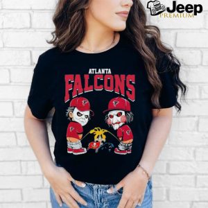 Michael Myers And Billy The Puppet X Atlanta Falcons Pee On NFL Teams Halloween Shirt