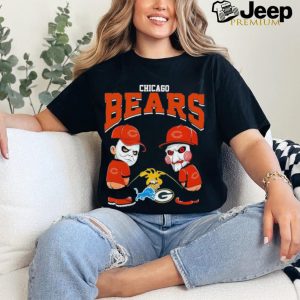 Michael Myers And Billy The Puppet X Chicago Bears Pee On NFL Teams Halloween Shirt