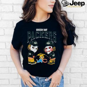 Michael Myers And Billy The Puppet X Green Bay Packers Pee On NFL Teams Halloween Shirt