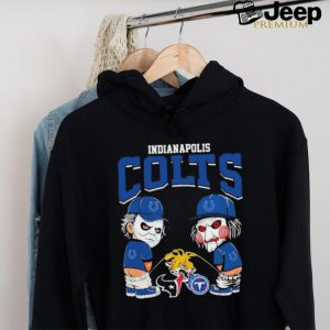 Michael Myers And Billy The Puppet X Indianapolis Colts Pee On NFL Teams Halloween Shirt