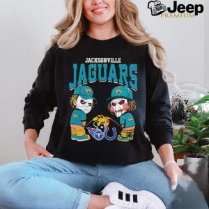 Michael Myers And Billy The Puppet X Jacksonville Jaguars Pee On NFL Teams Halloween Shirt