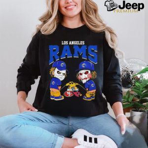 Michael Myers And Billy The Puppet X Los Angeles Rams Pee On NFL Teams Halloween Shirt