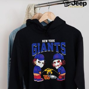 Michael Myers And Billy The Puppet X New York Giants Pee On NFL Teams Halloween Shirt