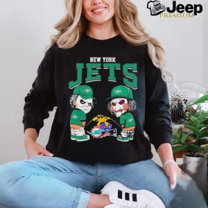 Michael Myers And Billy The Puppet X New York Jets Pee On NFL Teams Halloween Shirt