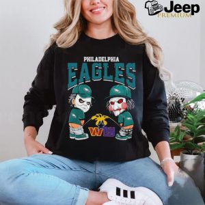 Michael Myers And Billy The Puppet X Philadelphia Eagles Pee On NFL Teams Halloween Shirt