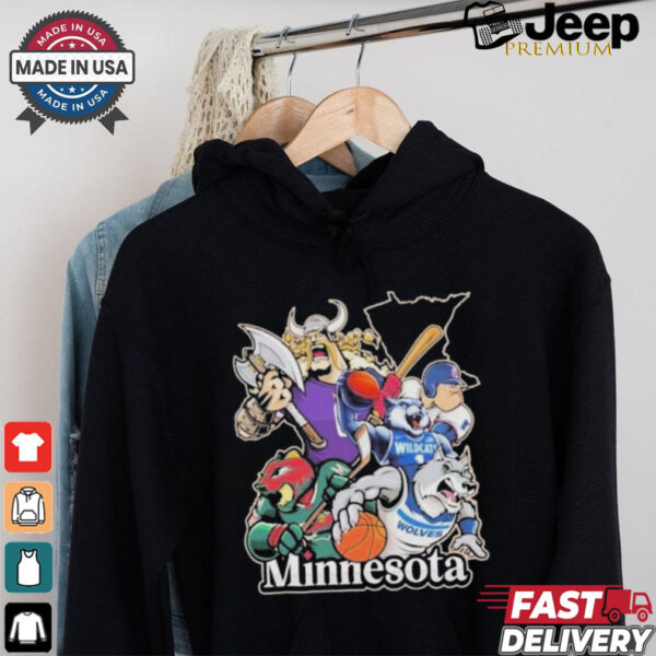 Minnesota Sports Teams Mascots Vintage T shirt