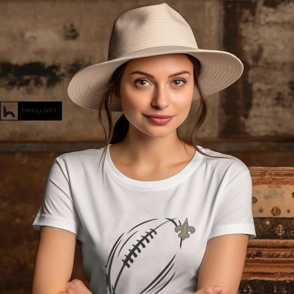 New Orleans Saints G III 4Her by Carl Banks Subtle Football Fitted T Shirt