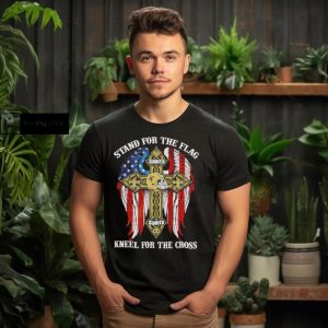 New Orleans Saints Stand For The Flag Kneel For The Cross 2024 T shirt