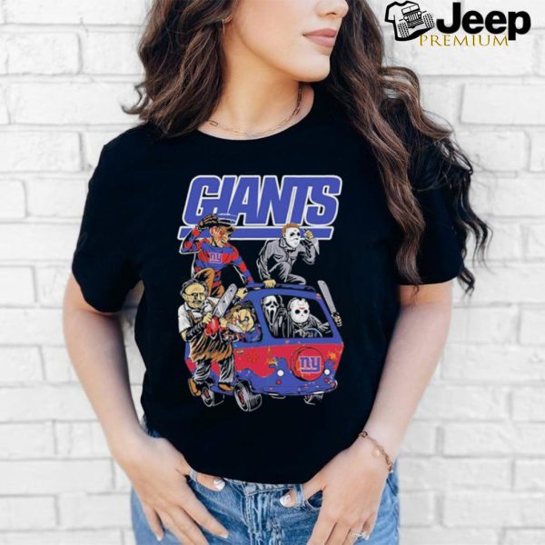 New York Giants NFL Horror Characters Movie Hippie Halloween Shirt