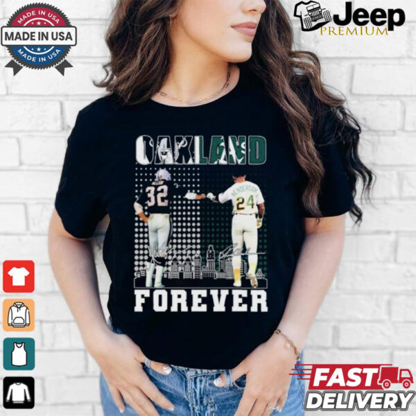 Oakland Forever Marcus Allen And Rickey Henderson Signatures Shirt