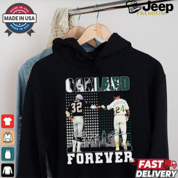 Oakland Forever Marcus Allen And Rickey Henderson Signatures Shirt