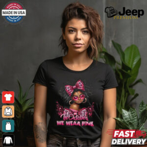 October Breast Cancer Awareness Shirt, Support Black Women and Pink Ribbon