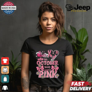 October We Wear Pink Shirt, Postal Worker Breast Cancer Awareness Tee