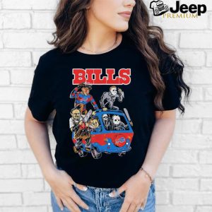 Official Buffalo Bills NFL Horror Characters Movie Hippie Halloween Shirt