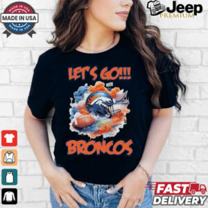 Official Denver Broncos Vintage Helmet Let’s Go Broncos shirt