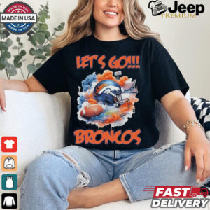 Official Denver Broncos Vintage Helmet Let’s Go Broncos shirt