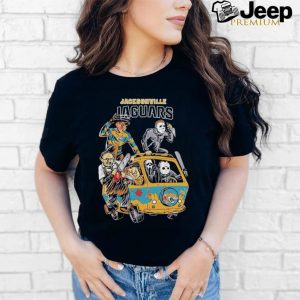 Official Jacksonville Jaguars NFL Horror Characters Movie Hippie Halloween Shirt