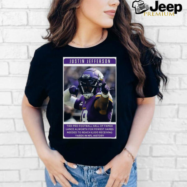 Official Jutin Jefferson Tied Pro Football Hall Famer 2024 Poster shirt