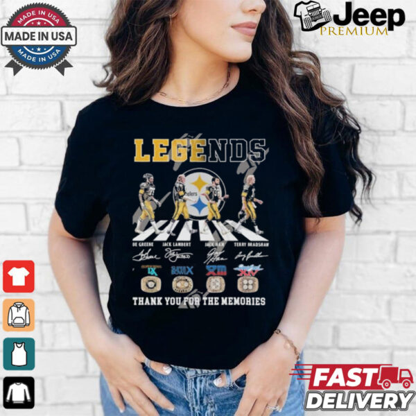 Official Legends Pittsburgh Steelers Thank You For The Memories T Shirt