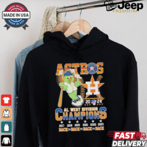 Official Orbit Houston Astros 2024 AL West Champions Back 4 Back Shirt