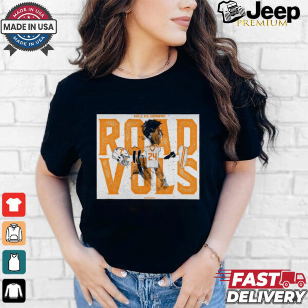 Official Poster Tennessee Vols Vs Oklahoma Sooners Road Vols Chad Fields t shirt