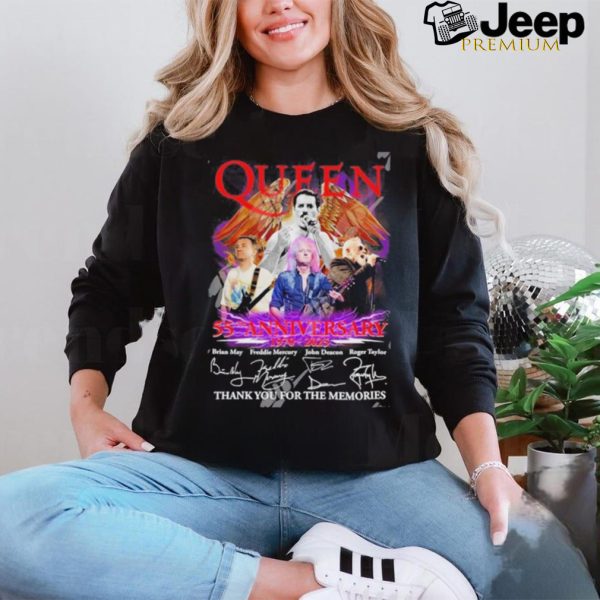 Official Queen 55th Anniversary 1970 – 2025 Thank You For The Memories T Shirt