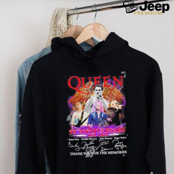 Official Queen 55th Anniversary 1970 – 2025 Thank You For The Memories T Shirt