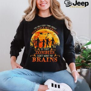 Official The Only Good Thing About Multiple Sclerosis Is That Zombies Dont Want My Brains Halloween 2024 Shirt