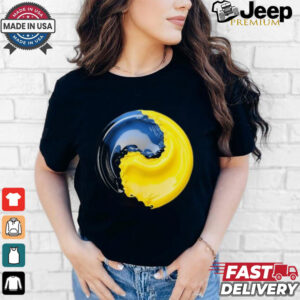 Official Yin yang Ukraine blue and yellow T shirt