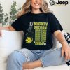 Oregon Ducks Green Football Schedule T Shirt