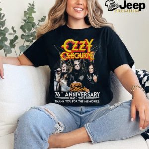 Ozzy Osbourne 76th Anniversary 1948 – 2024 Thank You For The Memories T Shirt