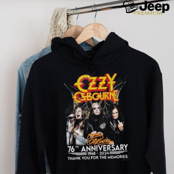 Ozzy Osbourne 76th Anniversary 1948 – 2024 Thank You For The Memories T Shirt