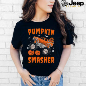 Pumpkin Smasher Toddler Halloween For Monster Truck Lover T Shirt