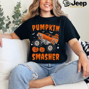 Pumpkin Smasher Toddler Halloween For Monster Truck Lover T Shirt