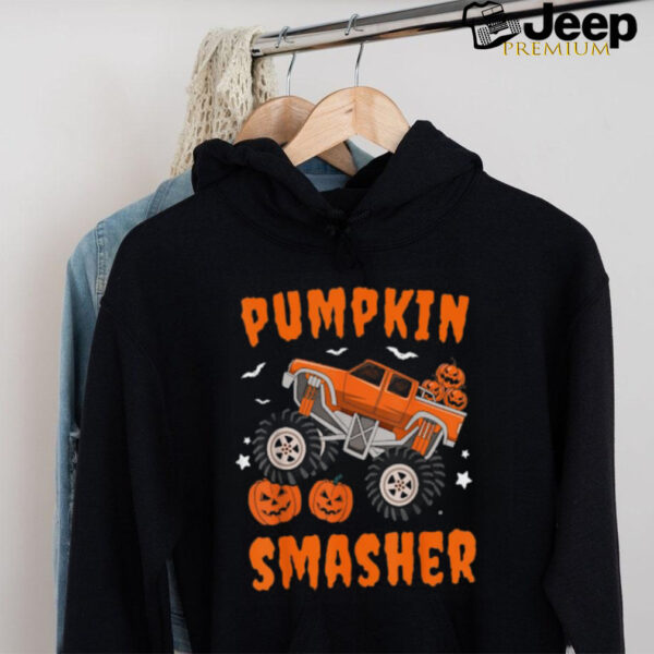 Pumpkin Smasher Toddler Halloween For Monster Truck Lover T Shirt