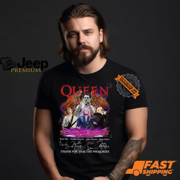 Queen 55th Anniversary 1970 – 2025 Thank You For The Memories T Shirt