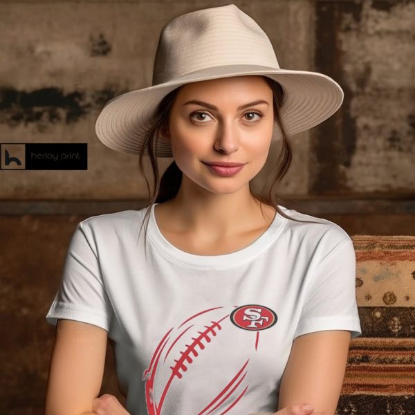 San Francisco 49ers G III 4Her by Carl Banks Subtle Football Fitted T Shirt