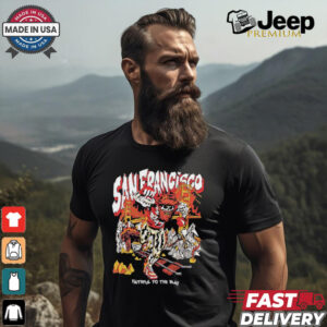 San Francisco 49ers skeleton faithful to the bay graphic shirt