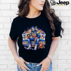 Scream Mask Face X Los Angeles Rams Halloween shirt