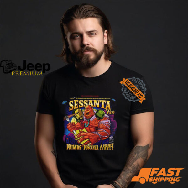 Sessanta V2.0 A 61th Birthday Celebration For Maynard James Keenan 2025 Tour V2.0 With Primus Puscifer And A Perfect Circle Tour Dates List Two Sides Unisex T Shirt