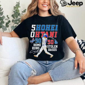 Shohei Ohtani 50 home runs 50 stolen bases signature shirt