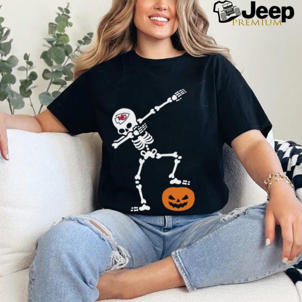 Skeleton Dabbing Kansas City Chiefs Halloween 2024 Shirt