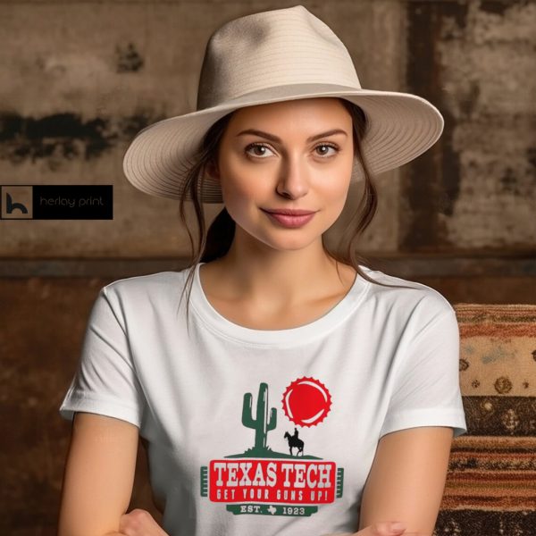 Texas Tech whatascene guns up cactus est 1923 retro shirt