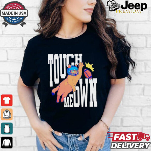 Touch Down Football Cat Cartoon shirt