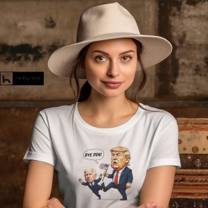 Trump Kicking Bi den – Bye Den! T Shirt