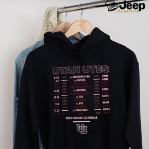 Utah Utes Red Football Schedule T Shirt