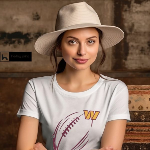 Washington Commanders G III 4Her by Carl Banks Subtle Football Fitted T Shirt