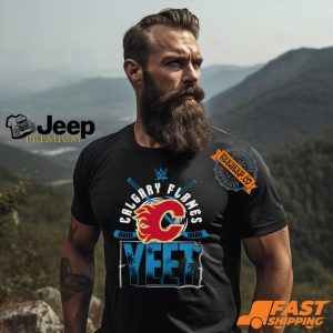 YEET Calgary Flames Hockey logo shirt